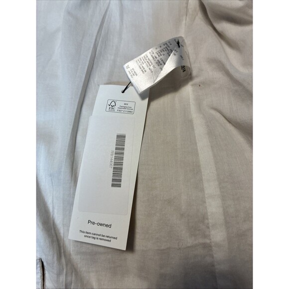 Bogner Women's Tan Blazer Jacket Size 12 Cotton Linen Blend Lined - Picture 10 of 12